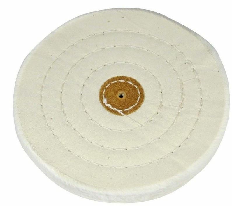 6″ POLISHING WHITE MUSLIN BUFF WHEEL FOR JEWELERS BENCH GRINDER LATHE