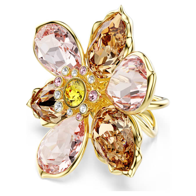 Swarovski Idyllia Ring Mixed cutting set with gemstones flowers Size: US 8