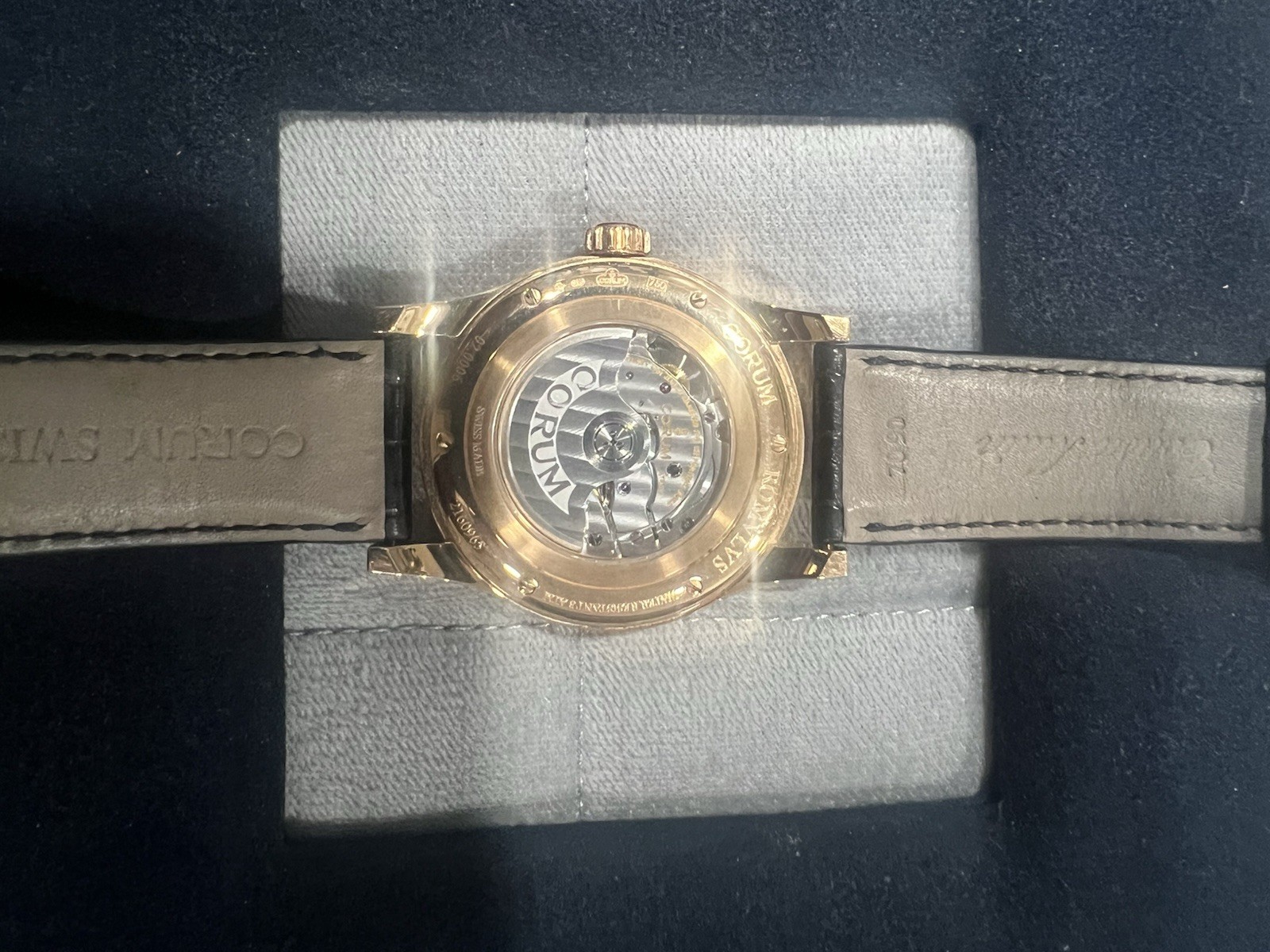 Authentic Corum 18k Rosegold Romvlvs Dual Time Men’s Watch w/Box and Warranty