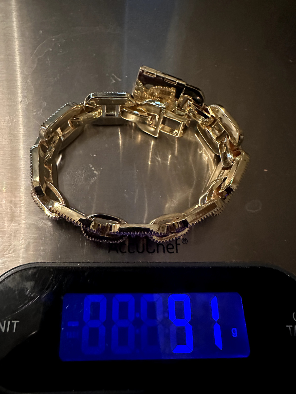 MASSIVE 14mm MARINER Bracelet 18.6ct BAGUETTES Lab Sim VVS1 Diamond 58g GOLD