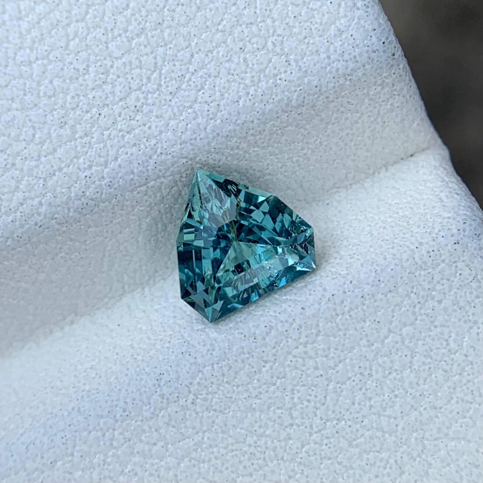 CERTIFIED 6.25 Ct Natural blue trillion Diamond LOOSE VVs/ 11.8 mm
