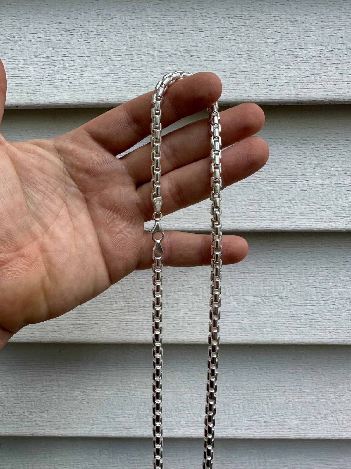 925 Sterling Silver 6mm Men’s Rounded Rolo Hermes Link Chain Necklace Bracelet
