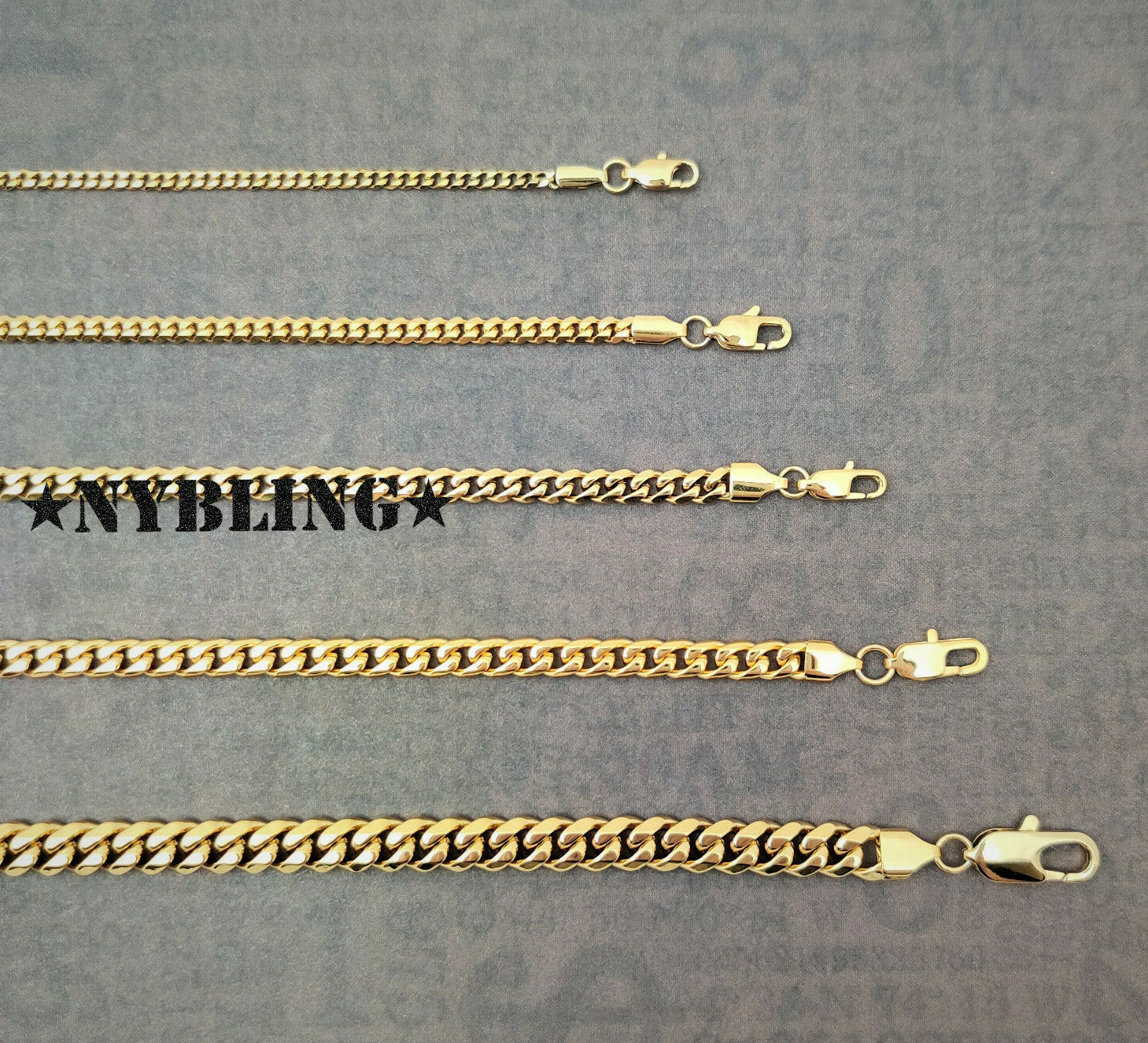 Miami Cuban Curb Link Chain Necklace 18k Gold Plated Stainless Steel Never Fades