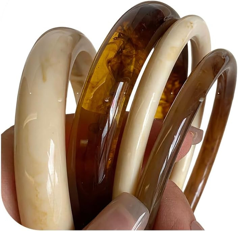 ÌF ME Acrylic Bangles Bracelets for Women, Irregular Acrylic Resin Chunky Bracel