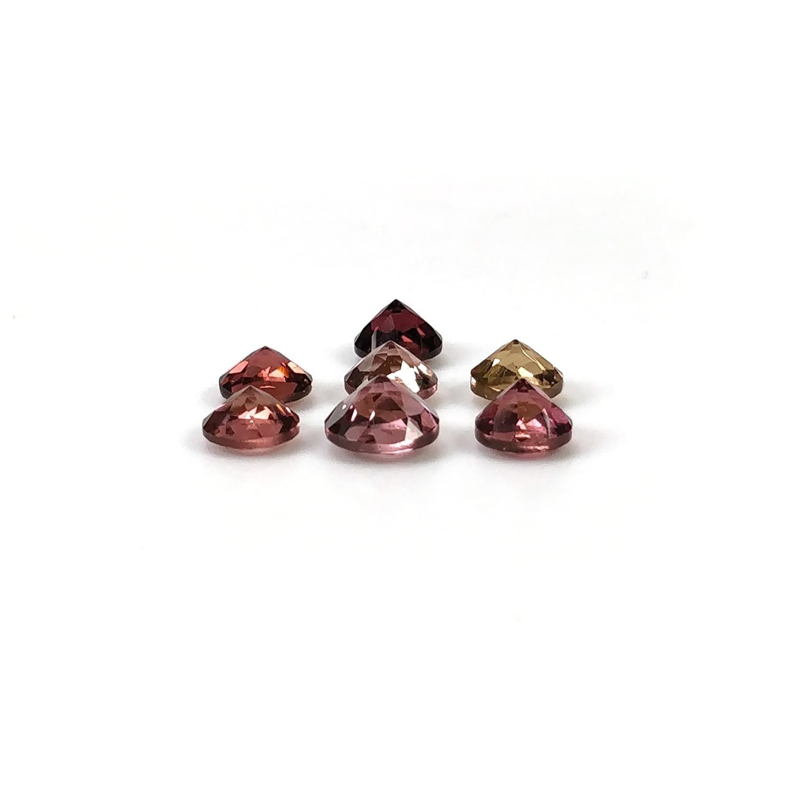 6.80cts Natural Multi Color Tourmaline Gemstone Faceted Cut Round 6mm – 7mm 7pcs