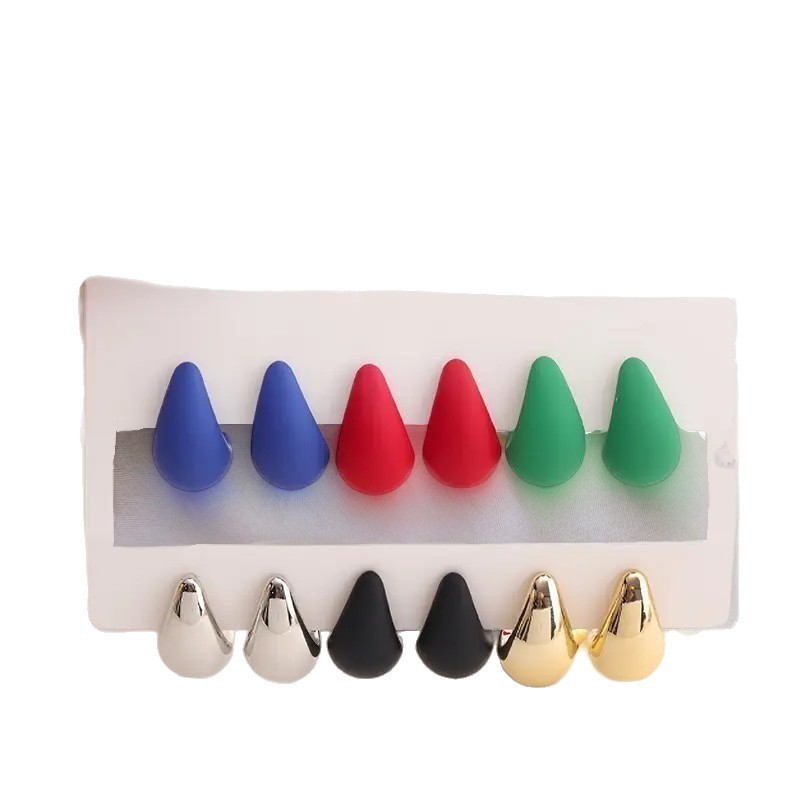 Teardrop Earrings Set 2Pcs Fashion Versatile Women’s Statement Jewelry
