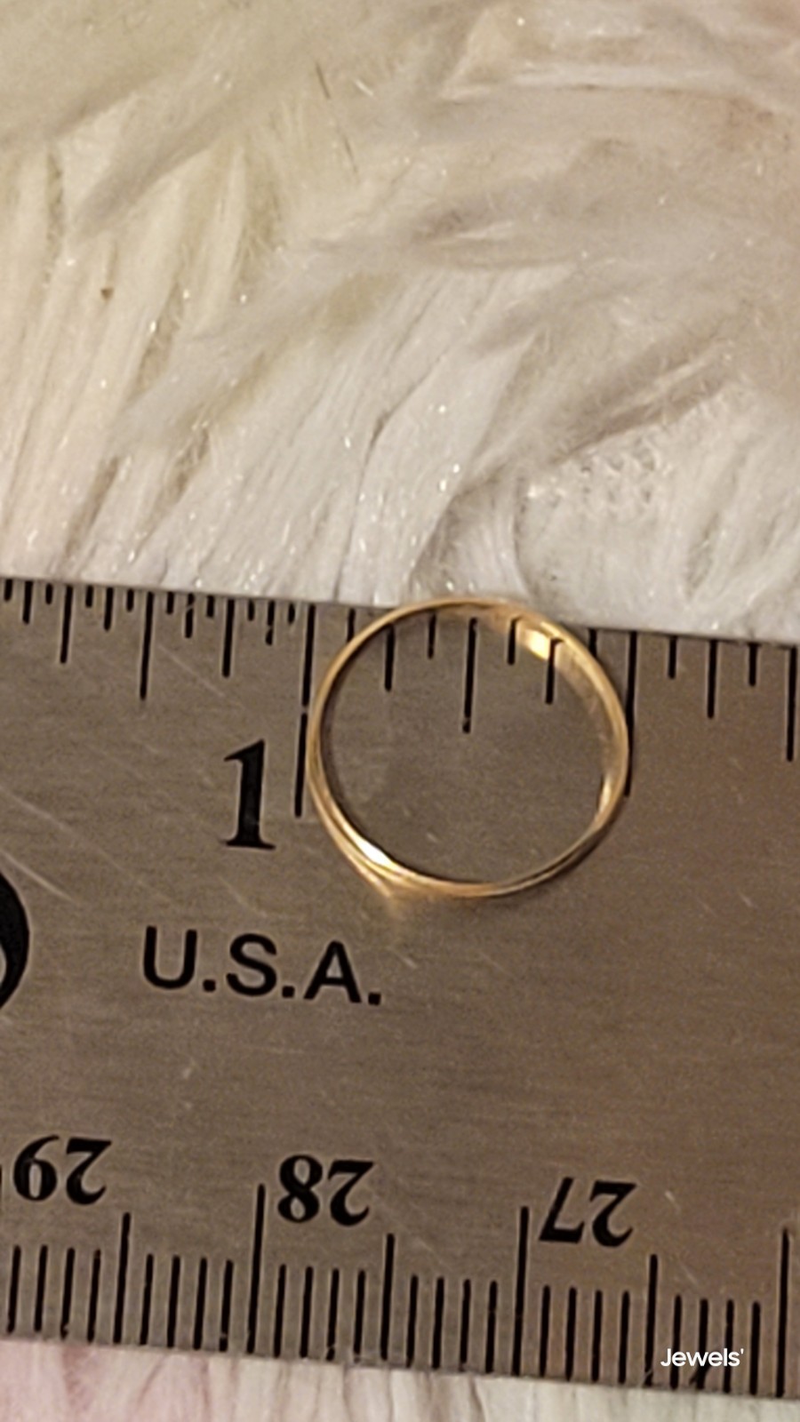 Baby Keepsake Ring 14K Yellow Gold Thin Band 1mm Band Width, No Stone