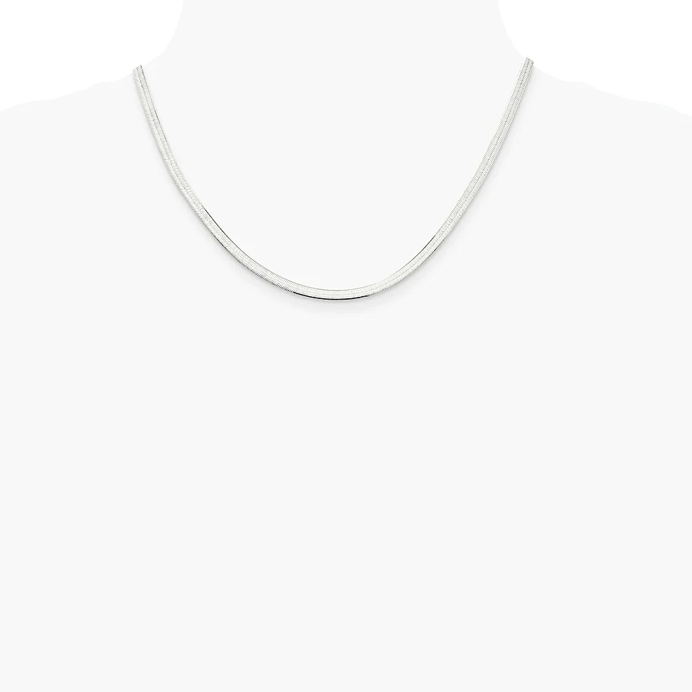 Sterling Silver 3.5mm Magic Herringbone Chain Necklace 16″-24″