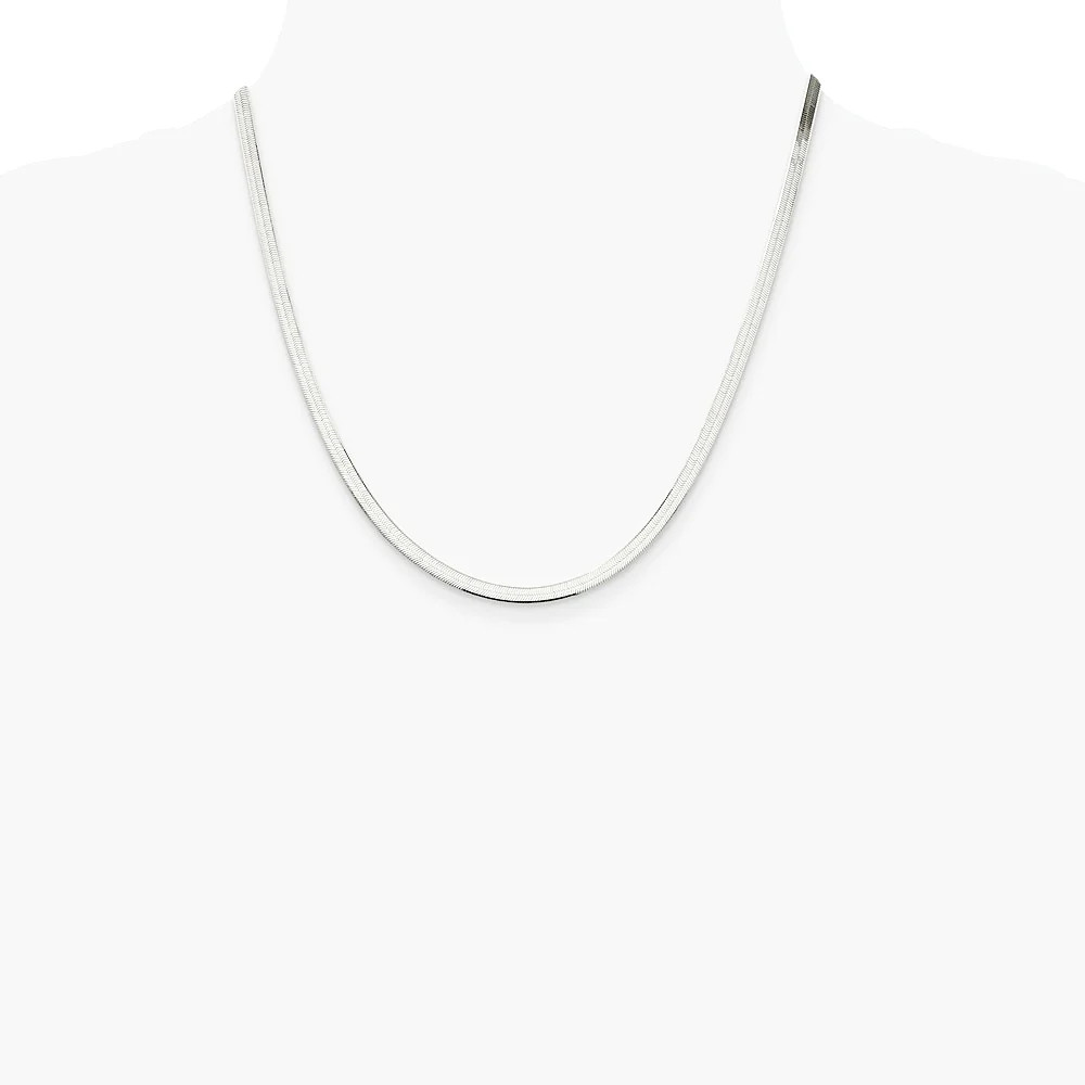 Sterling Silver 3.5mm Magic Herringbone Chain Necklace 16″-24″