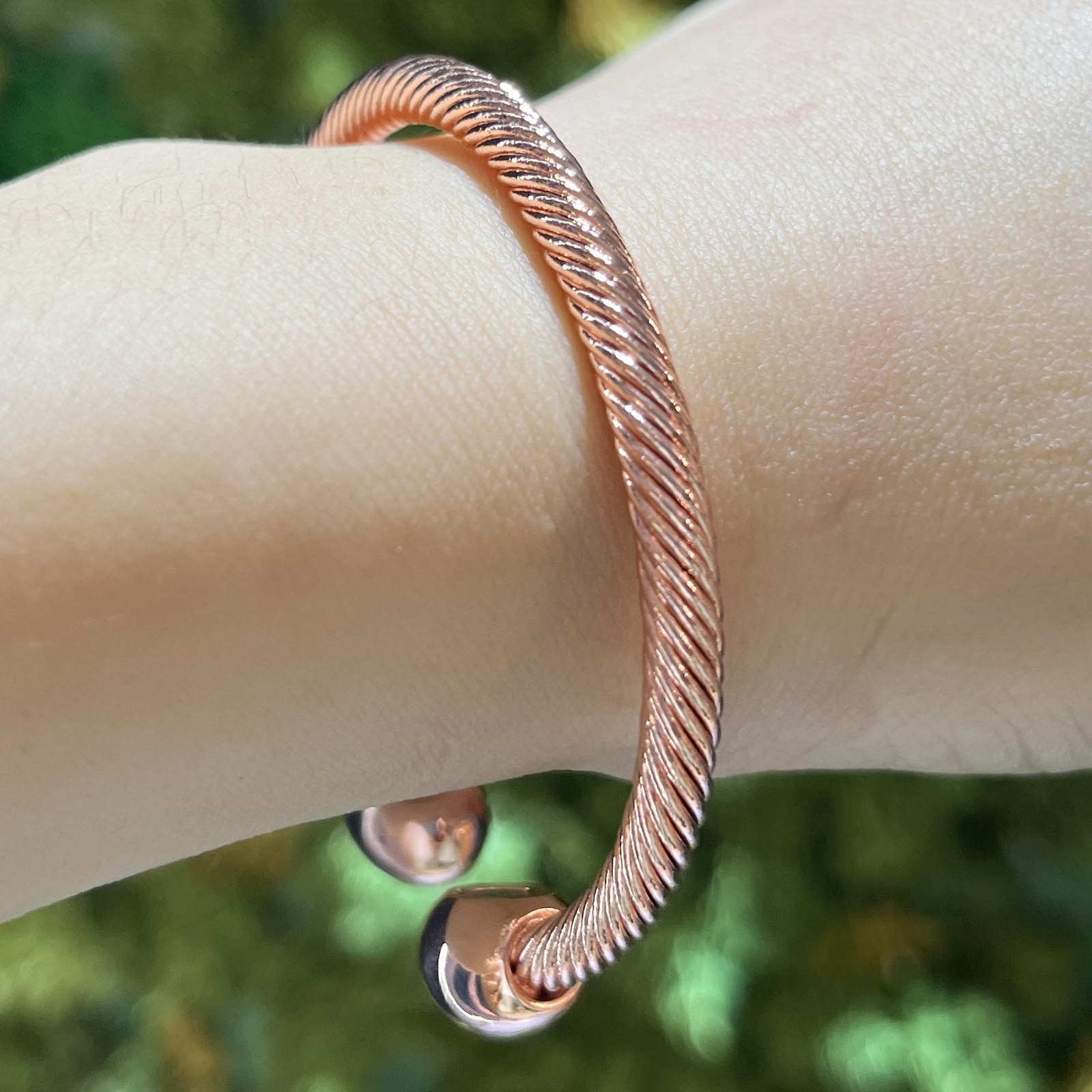 Pure Copper Bracelet Magnetic Heal Therapy Arthritis Bracelet Pain Relief Bangle