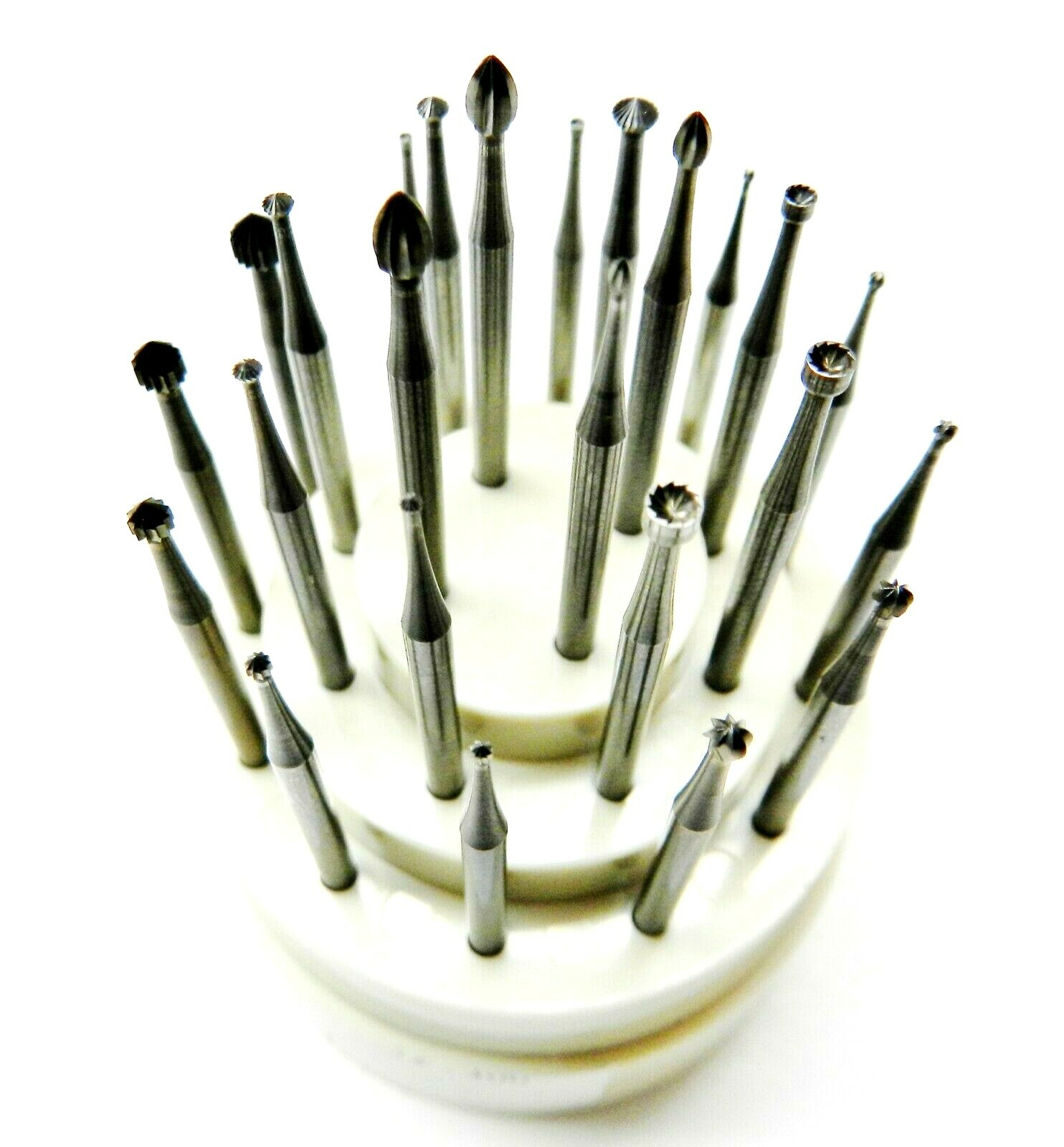 Jewelry Making Bur Set 24 Piece Assortment Jewelers Setting Burs 5 Shapes Swiss