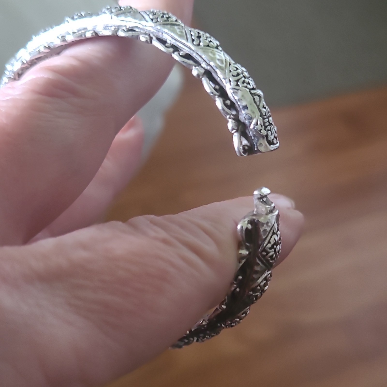 Sarda DIAMOND Solid Silver Bracelet 6.5 Fits Up To An 6.5″ Wrist