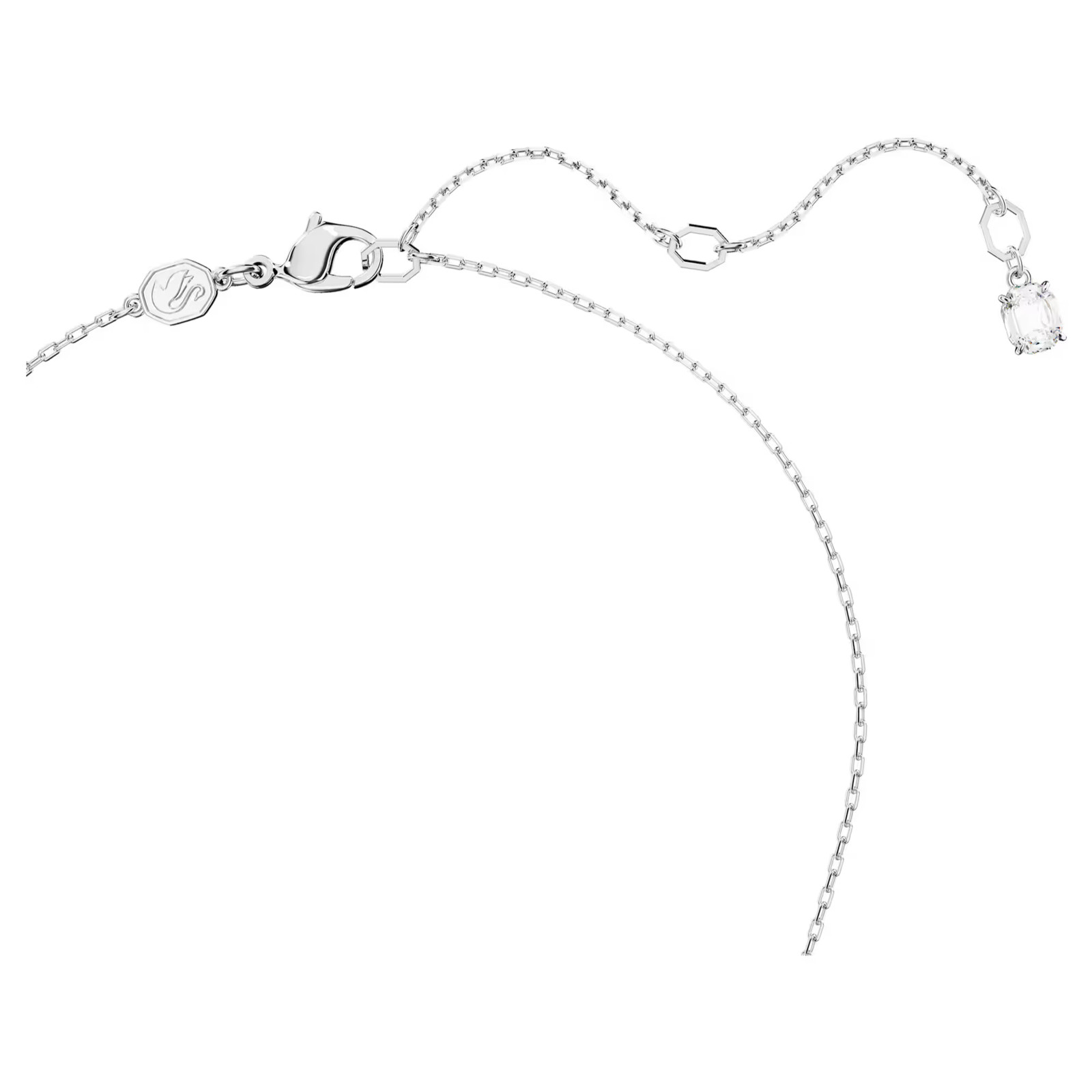 Dextera White Rhodium Plated Pendant Interlocking Loop New