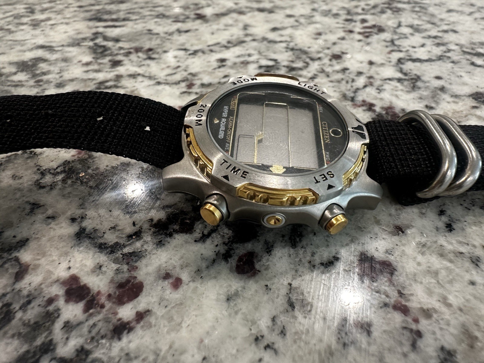Vintage Citizen Promaster Hyper Aqualand Diver Watch D208-089839 Digital As Is