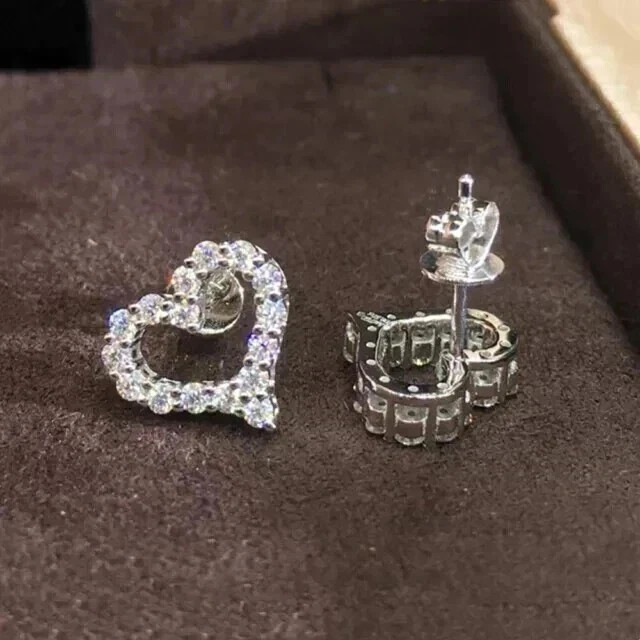 2.00Ct Round Cut Lab-Created Diamond Women’s Stud Earrings 14K White Gold Plated