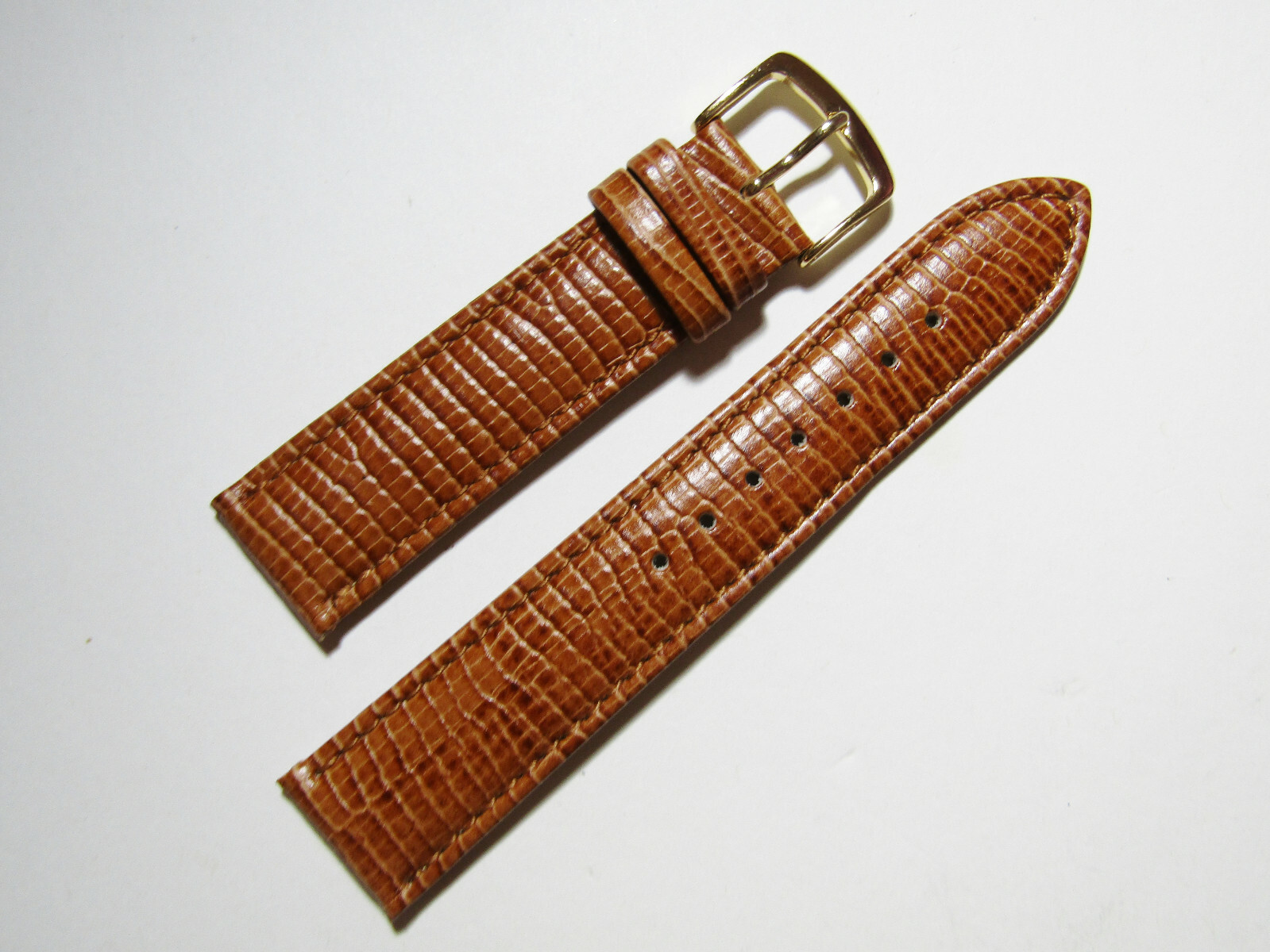 Hadley Roma MS716 18mm Brown Calfskin Lizard Grain Men’s Watch Strap
