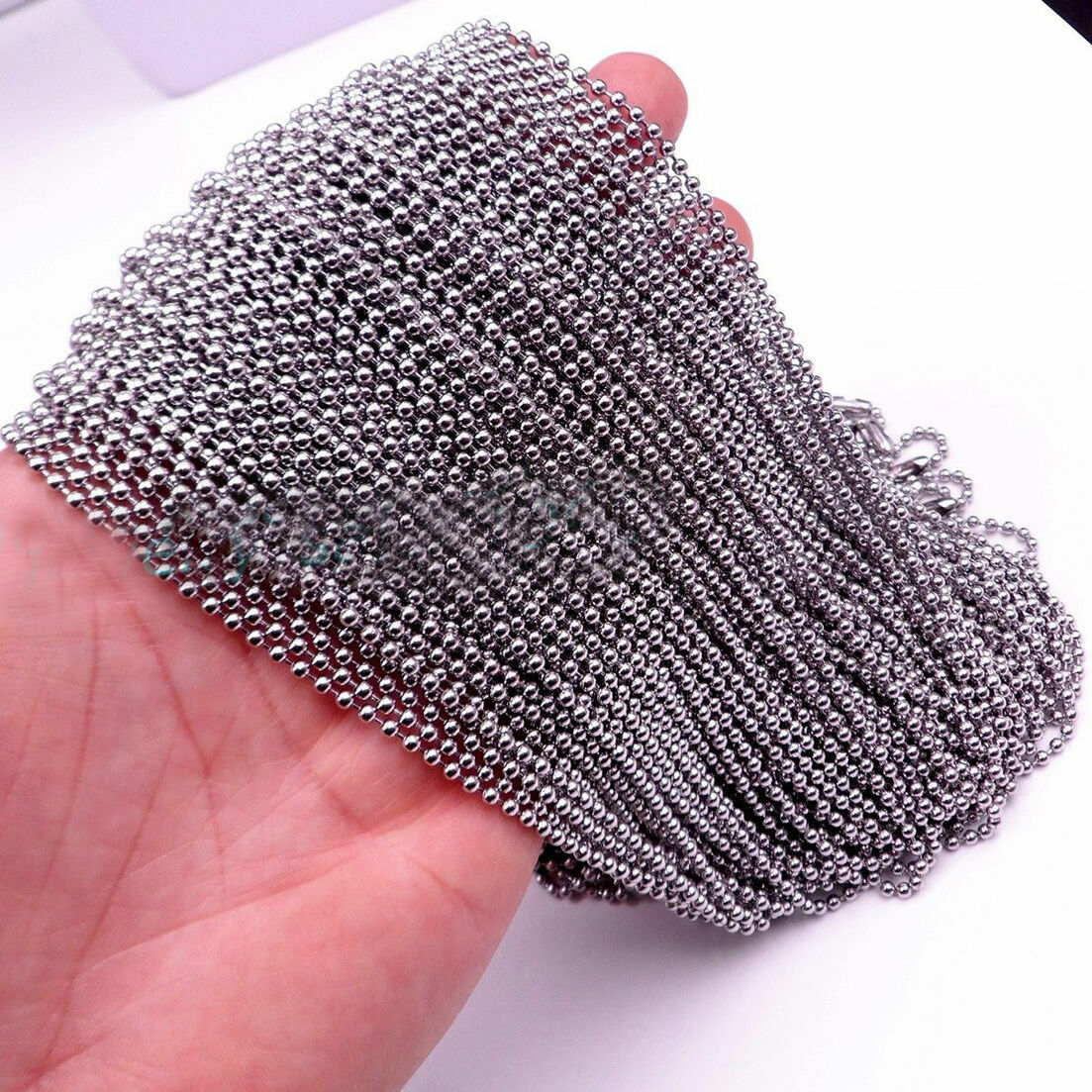 Hotsale Wholesale In Bulk Stainless Steel Lot DIY Ball Chain Necklace 16″-36″