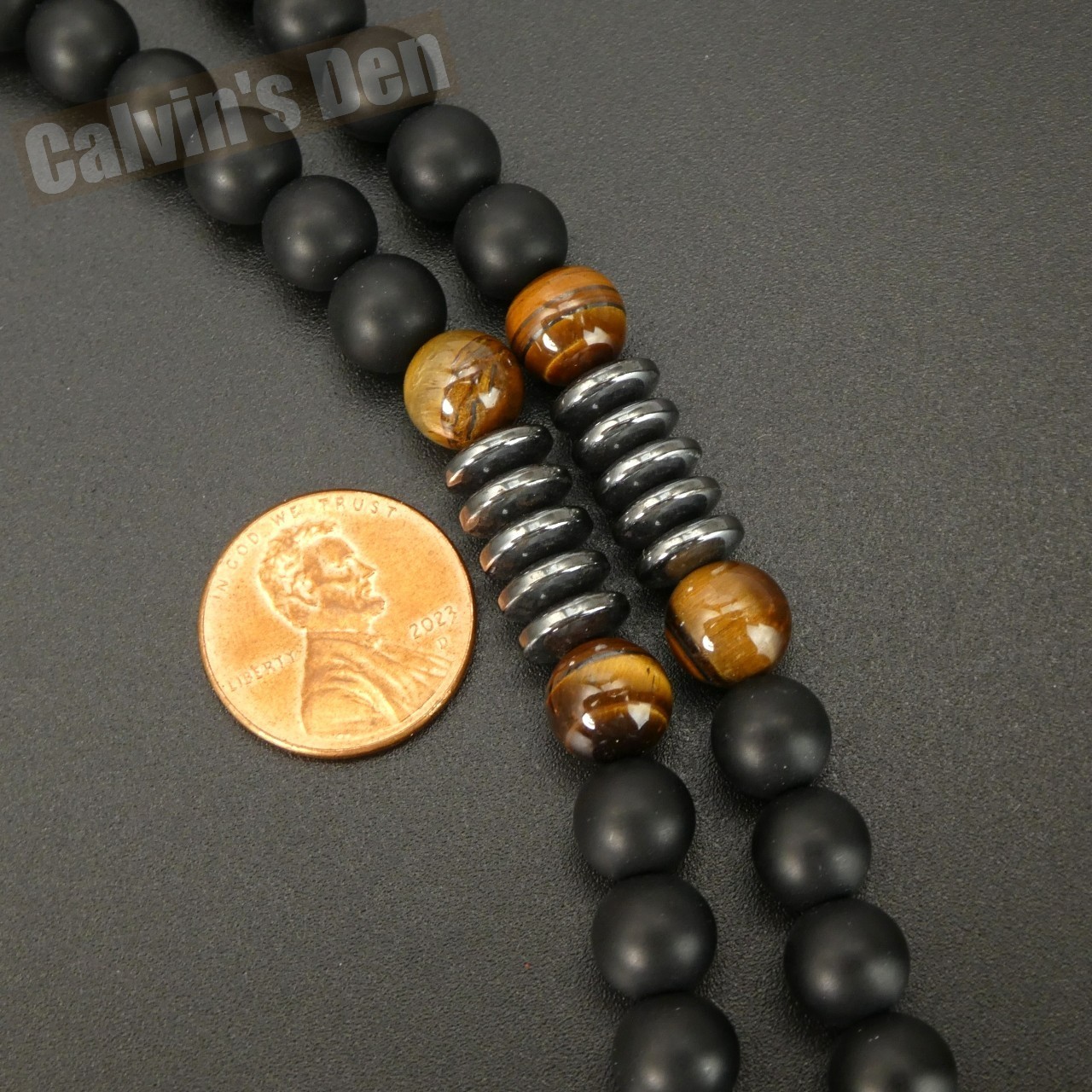 Black Obsidian Tiger Eye Black Alloy Cross Pendant Necklace Men Women Gift