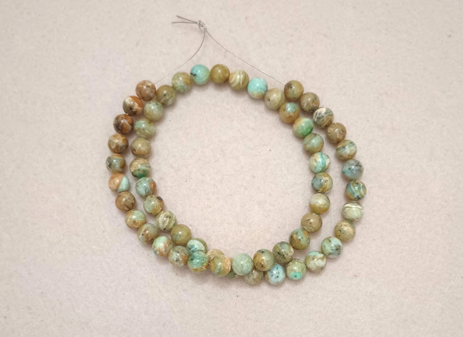 PERUVIAN OPAL 8MM ROUND BEADS – 17.75″ Strand – 5071E