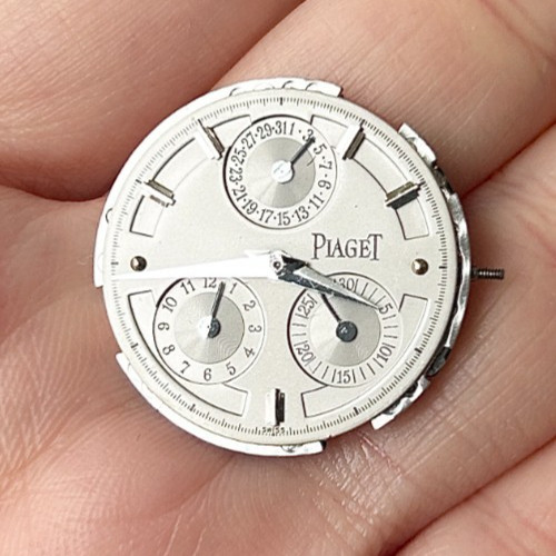 A Piaget Dancer Calendar Chronograph Wristwatch Movement & Dial, Cal 212P