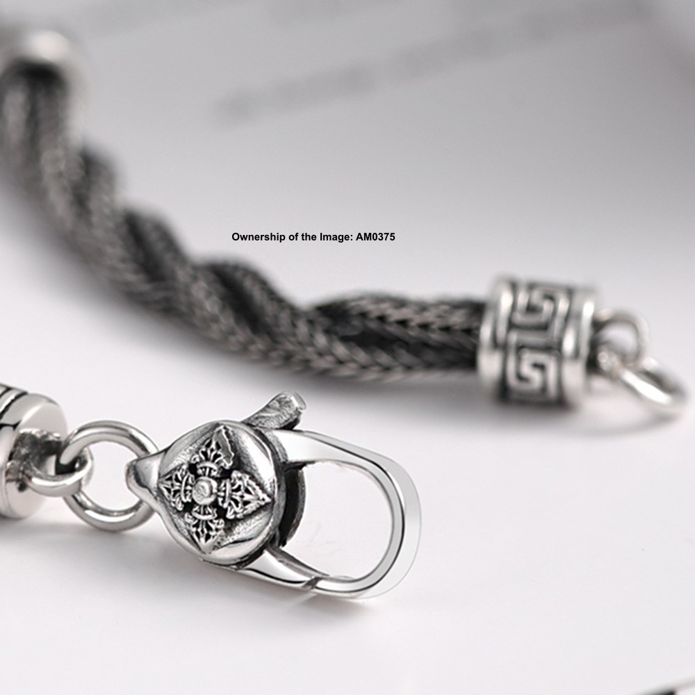 Pure 925 Sterling Silver Twisted Wheat Chain Bracelet 4mm Link Unisex Jewelry