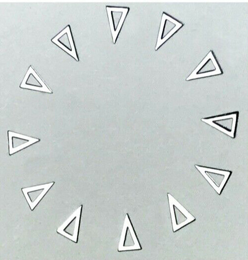 Watch Dial Hour SILVER Markers Triangle Numbers Numerals Small Miniature Parts