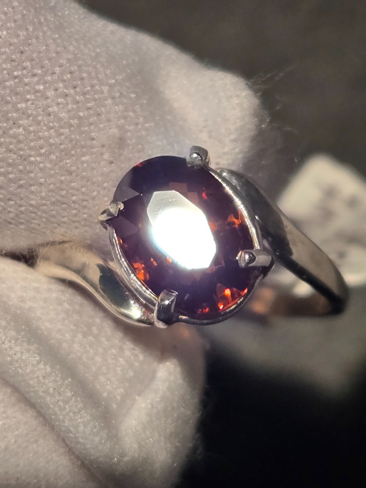FINE IMPERIAL ZIRCON STERLING SILVER RING! 2.86CT, RICH COLOR, DEPTH, LUSTER!!
