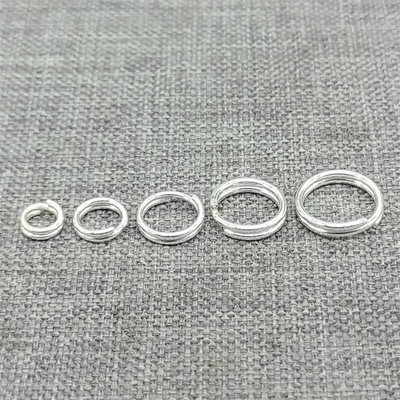 30pcs of 925 Sterling Silver Split Rings 4mm 5mm 6mm 7mm 8mm for Jewelry Making