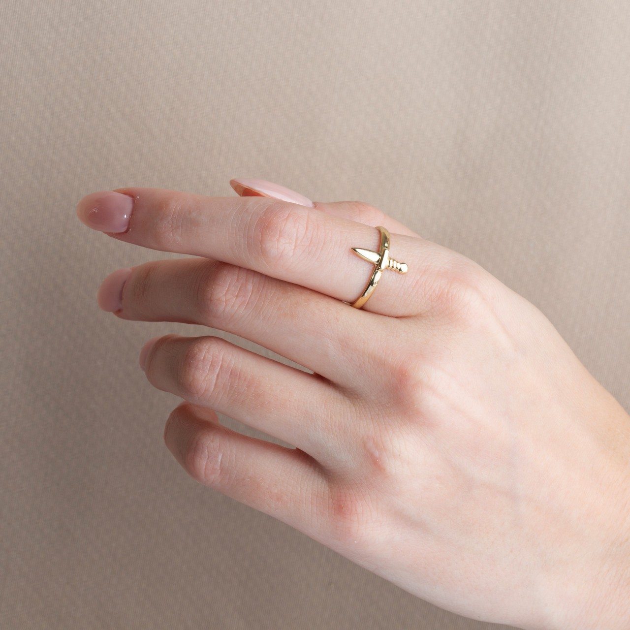 Gold Medieval Sword Ring (Available in Yellow/Rose/White Gold)