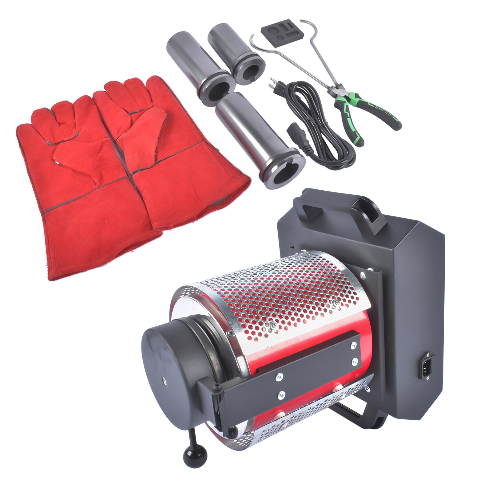 1100°C/2012°F Electric Gold Melting Furnace w/heat Shield for Selting Metals