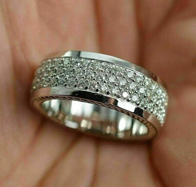 2Ct Round Cut Lab-Created Diamond Engagement Ring 14K White Gold Plated