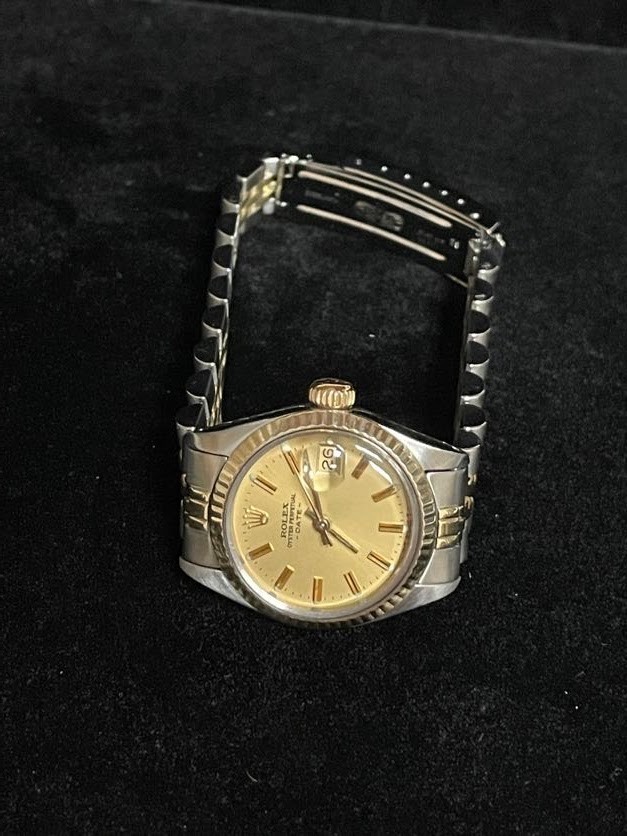 1980 Rolex Ladies Datejust 6917 Champagne Dial Jubilee TT 18kt with Papers 26mm