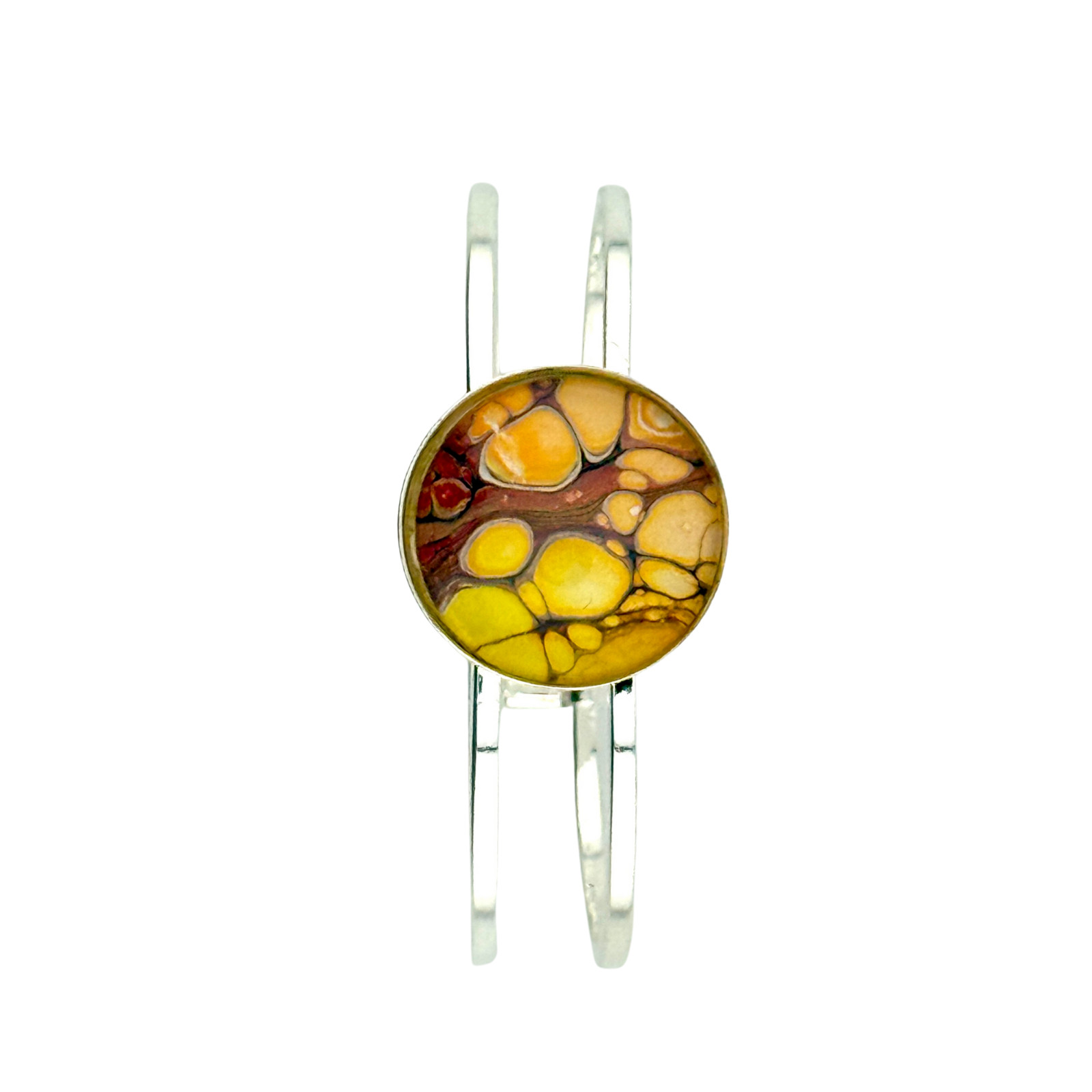 Silver Bracelet Handmade “Citrus Bubbles” Spring Style
