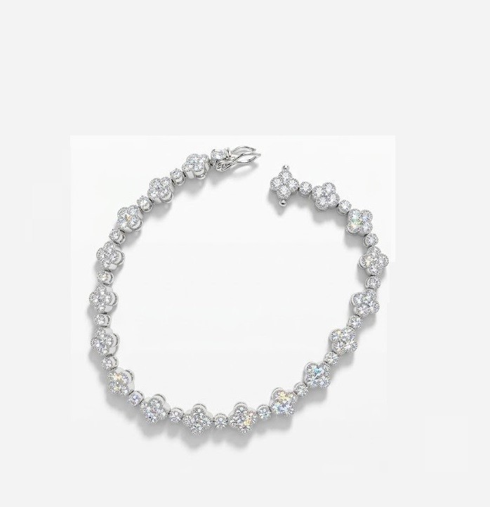 3.10 Ct Lab Grown Diamond Round Cut E/VS1 Tennis Bracelet 925 Sterling Silver