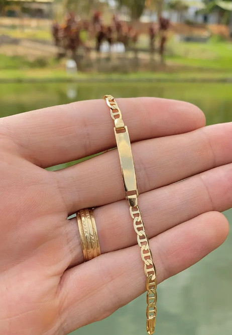 Pulsera ID Bebé 5.5″ Cadena Mariner 14K Gold Filled Regalos para niños