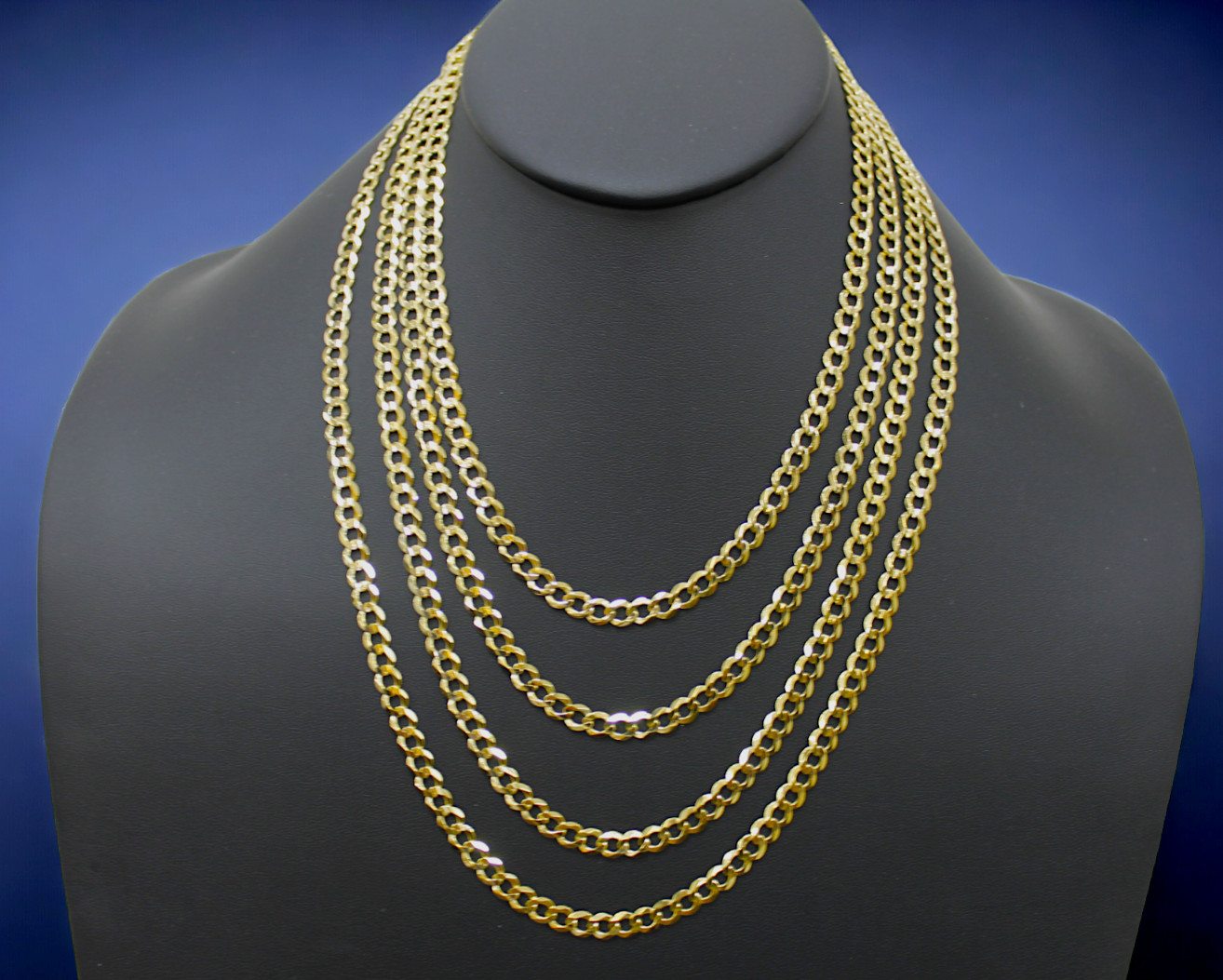 10K Yellow Gold SOLID Curb Cuban Necklace Chain Link Real Gold 2mm-9mm 16″-30″
