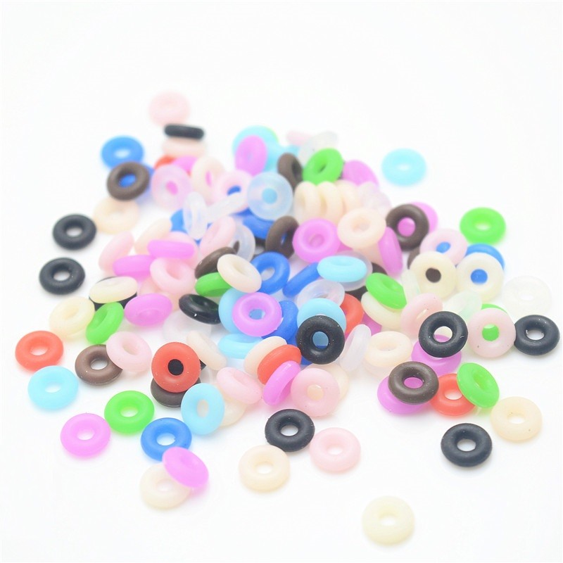 Mix Color Rubber O-Ring Clip Charms Safety Stopper Beads Fit Charm Bracelets K42
