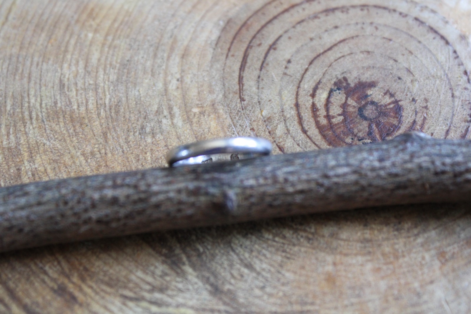 Smooth Sterling Silver Band Ring 3mm size 7 signed