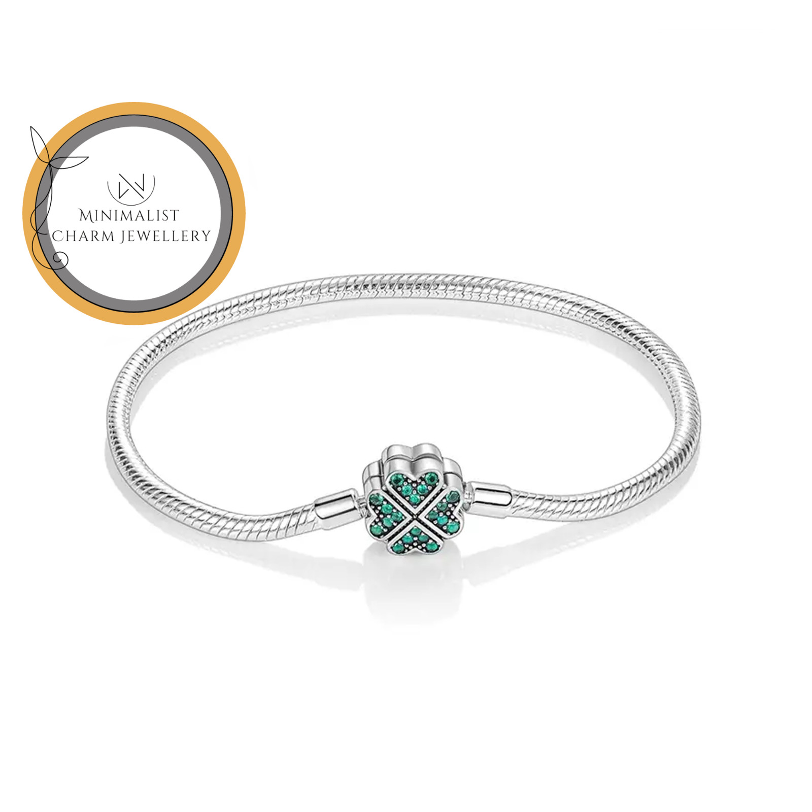Lucky Four Clover Leaf Charm Bracelet, Bracelet For Charm, Clover Bracelet