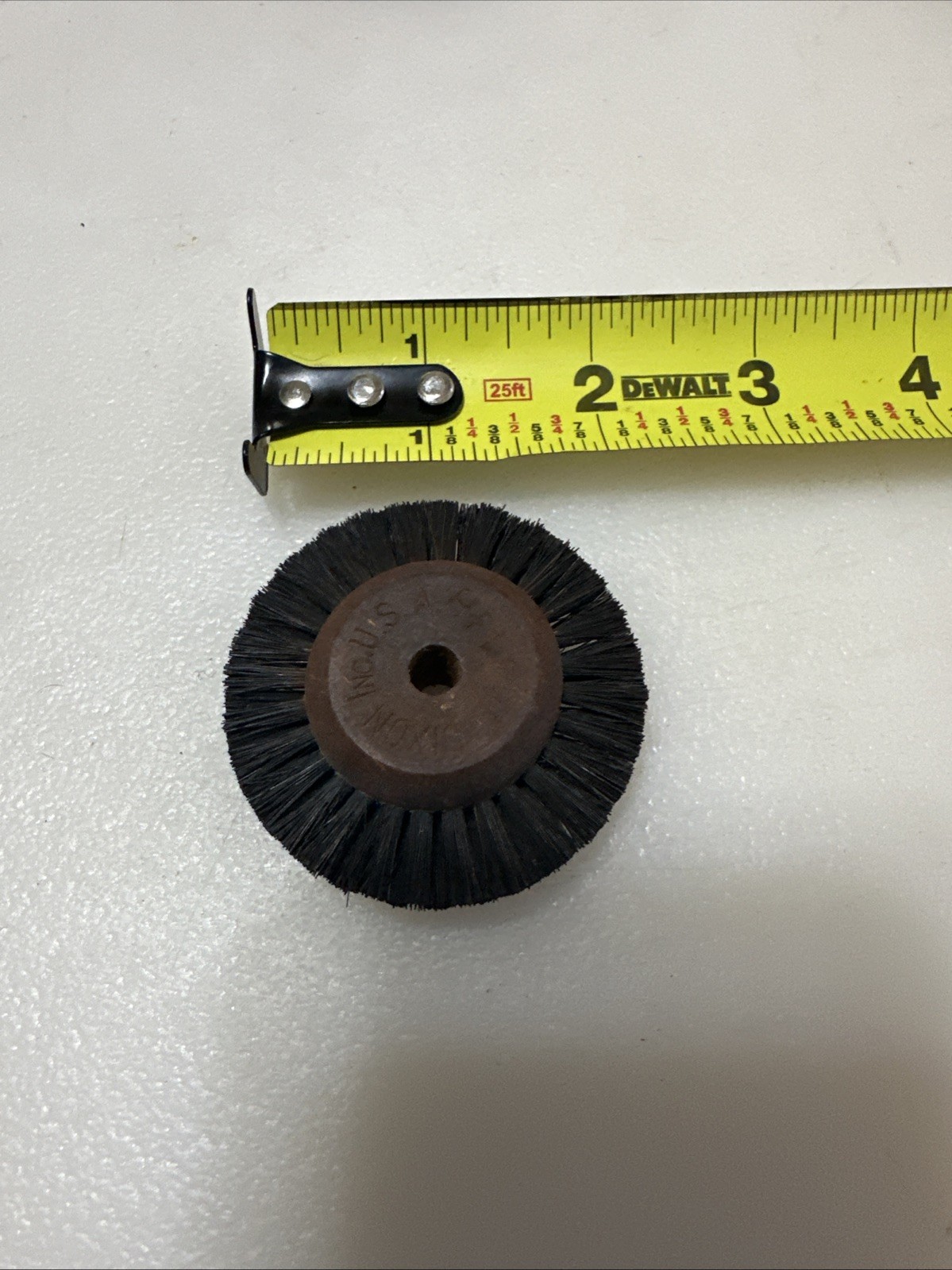 Dixon Wood Hub Rotary Wheel Bristle Brush 1 Row 2” Jewelry Polishing USA