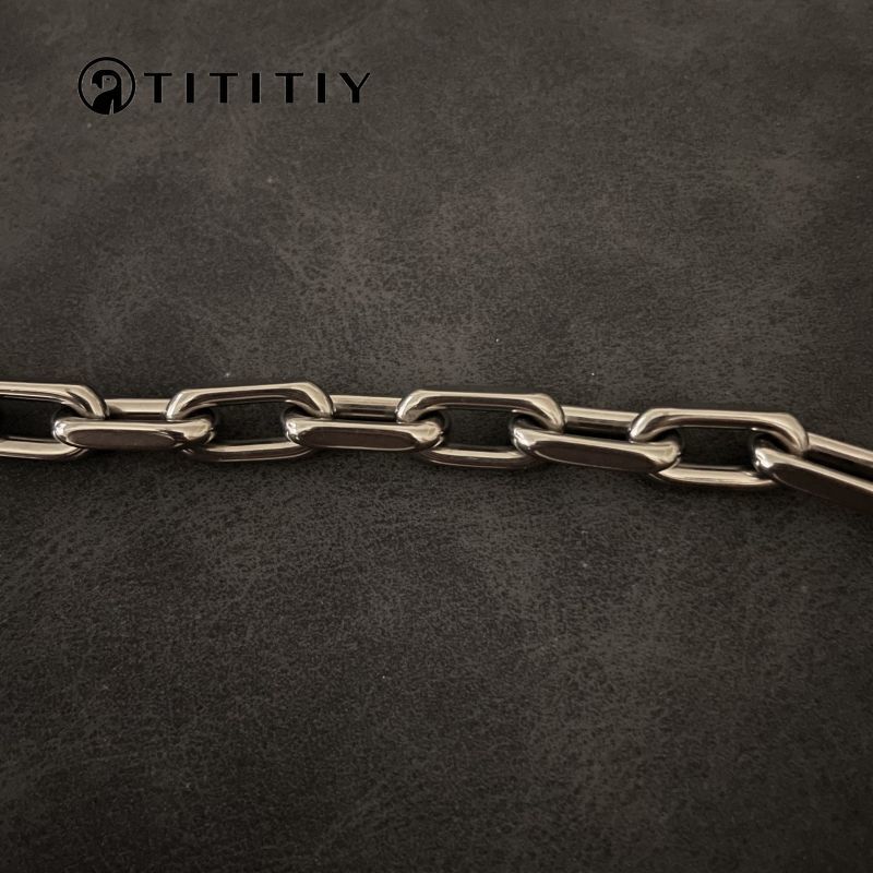 New 8mm Pure Titanium Chain Bracelet Men’s Women Bracelet Anti Allergy 7.9 Inch