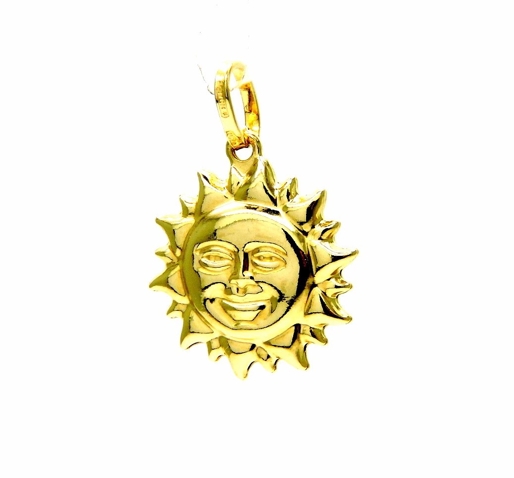 18K Yellow 750(1000) Sole Double Face Pendant