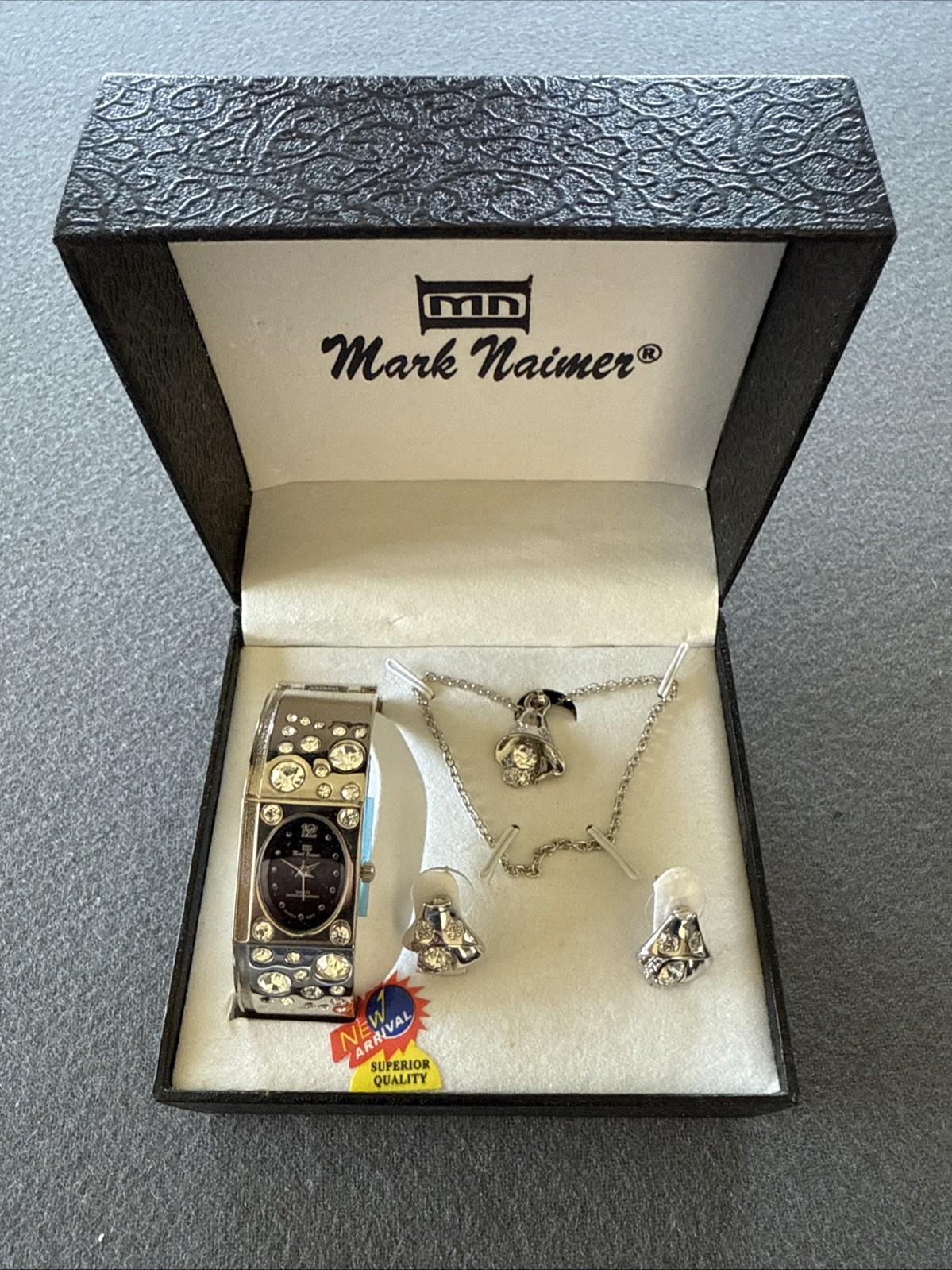 Mark Naimer Quartz Bracelet Watch, Earrings, And Necklace Brand New! No battery