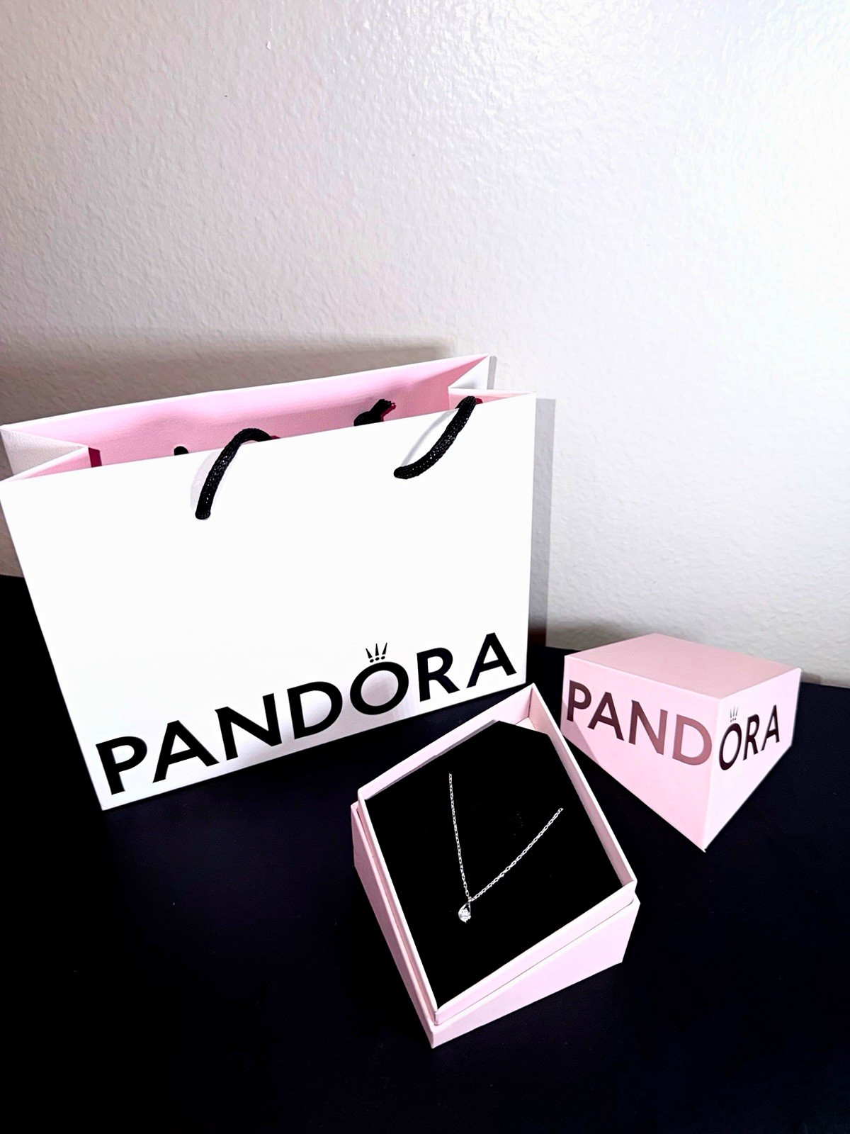 PANDORA Lab Diamond Teardrop Pendant Necklace