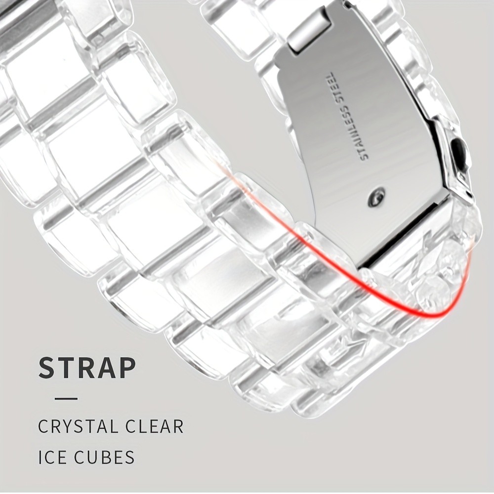 Transparent Resin Strap Link Watch Band For Samsung Galaxy Watch 7 6 5 4 40/44mm