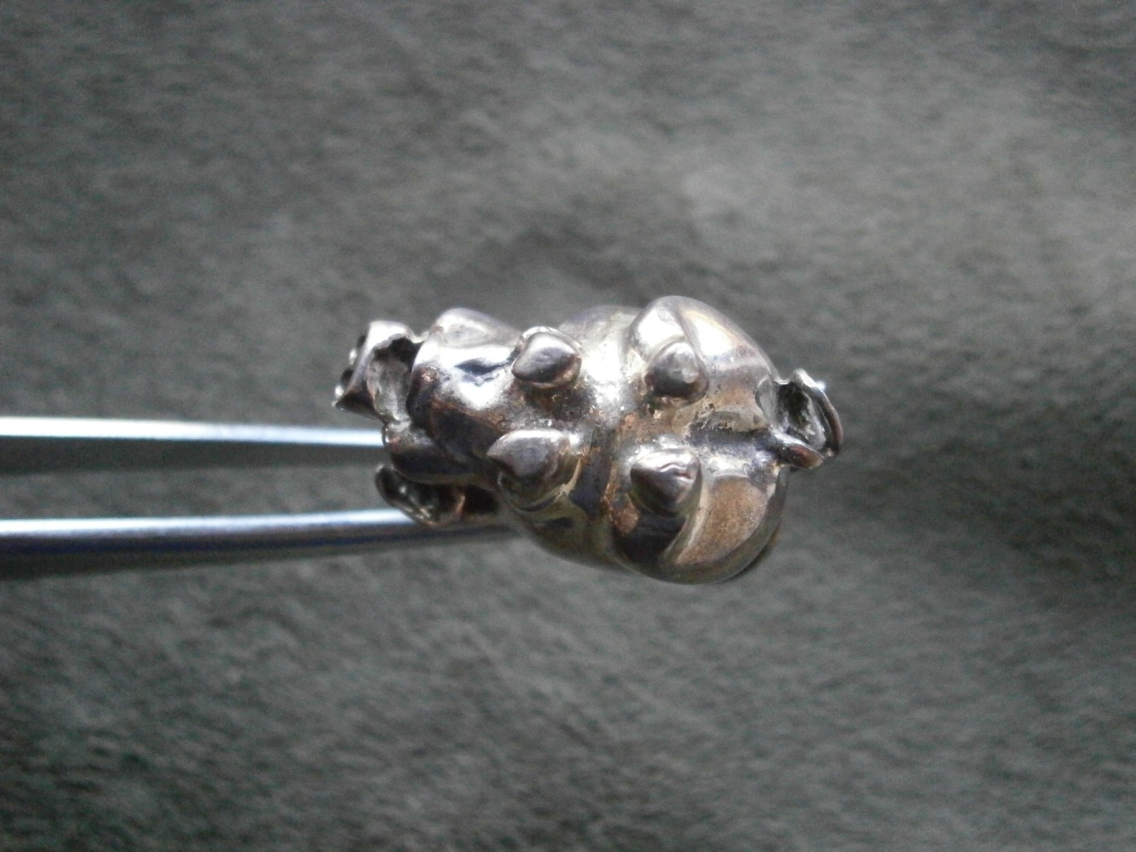 Large Heavy Pig Vintage Solid Sterling Silver Bracelet Charm Pendant 12.0g
