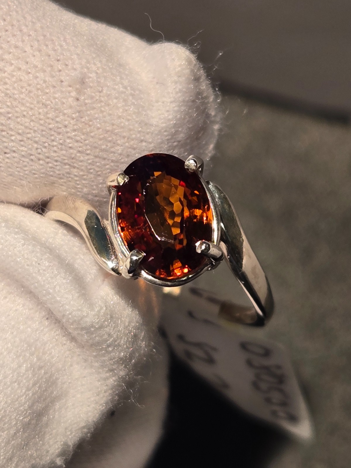 FINE IMPERIAL ZIRCON STERLING SILVER RING! 2.86CT, RICH COLOR, DEPTH, LUSTER!!
