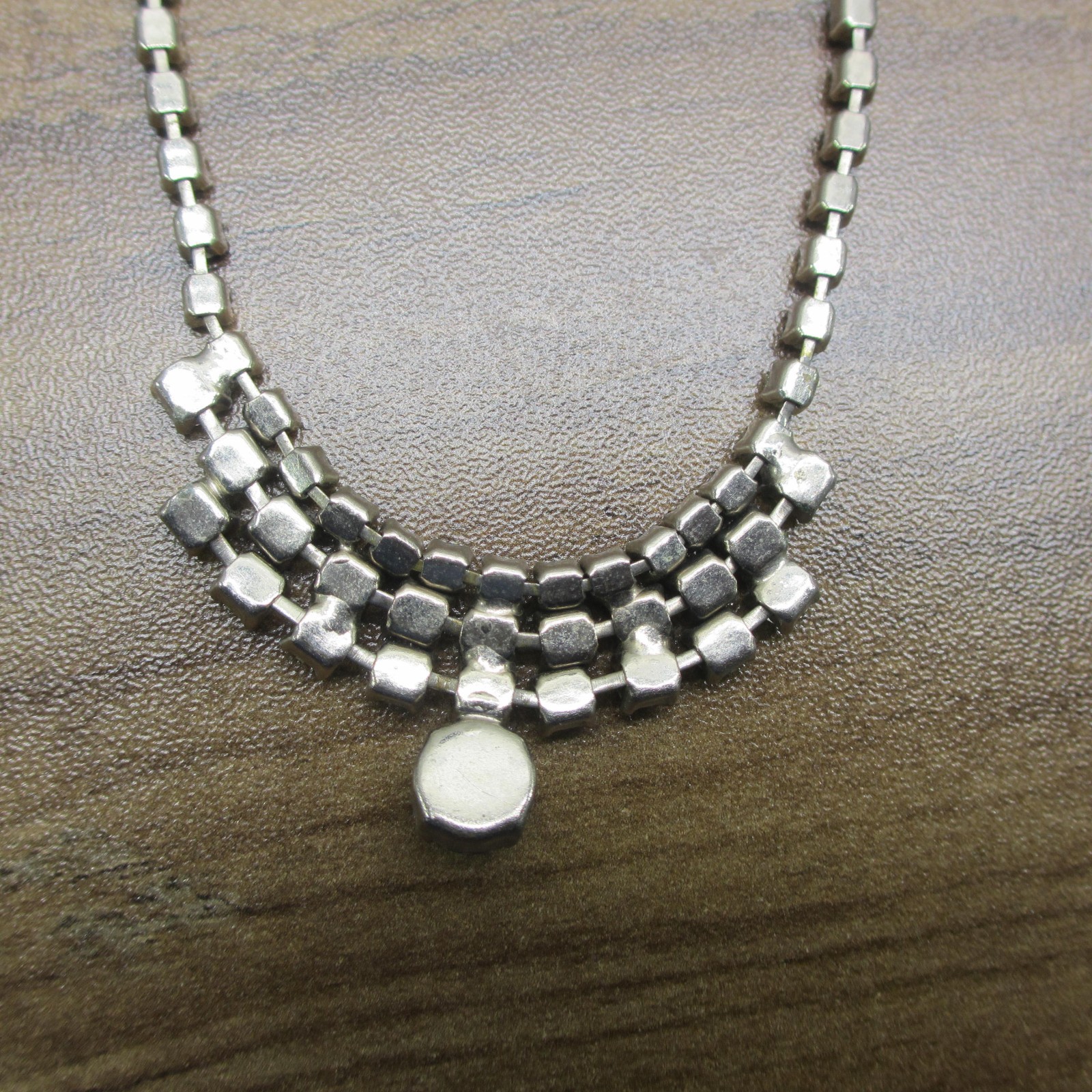 Vintage Rhinestone Necklace Wedding Special Occasion Choker 24 Inch