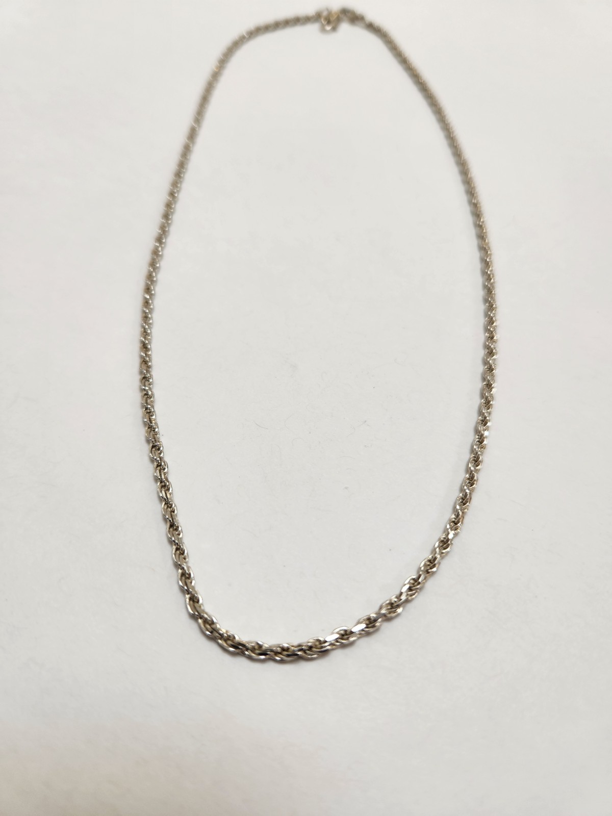 Trifari Silver Tone Chain Link Statement Necklace 18″ Adjustable