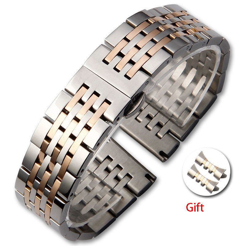 Premium Solid Stainless Steel Watch Strap Metal Band Universal 12-24 Elbow Free